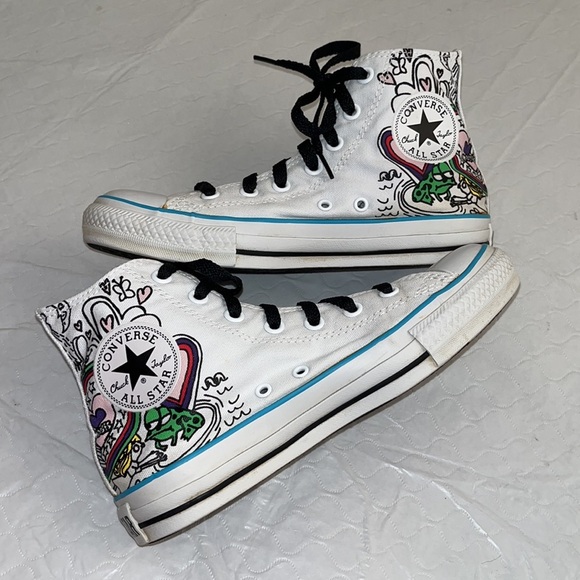 Converse Custom Unicorn Horse white multicolor high top sneakers - Picture 4 of 11